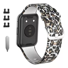 Correa Huawei Fit Silicona Animal Print Leopardo