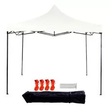 Gazebo Plegable 3x3 M Autoarmable Toldo Playa Jardin Carpa Color Blanco