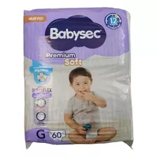 Pañales Babysec Premium Soft G X 60 Unidades De 8.5 A 12 Kg