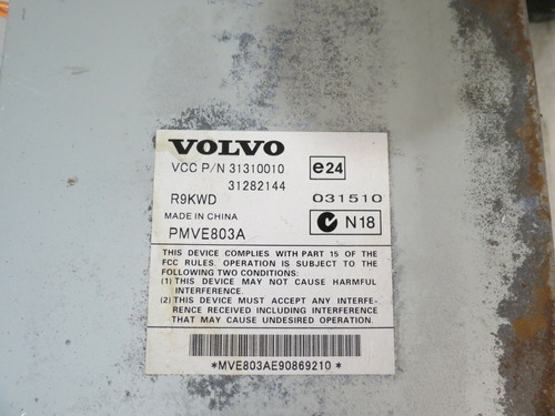  07-11 Volvo Xc60 S80 V70 Audio Radio Amp Amplifier 3 Ccp Foto 3