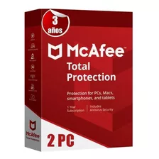 Promocion Mcafe 2021 Total Protection 3 Años 2 Pc Tecnoarte
