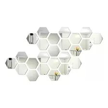 Adhesivo De Espejo Hexagonal, 24 Unidades, Pegatinas De Pare