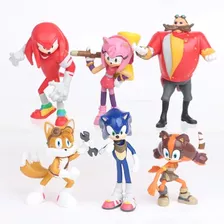 Set 6 Figuras De Sonic Tails Knuckles Amy De Colección