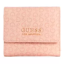 Cartera Guess Factory 886343 Acabado De Los Herrajes Niquel Color Rosa Color De La Correa De Hombro Blanco Diseño De La Tela Liso