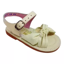 Huaraches Marca Kinder Para Niña 6063 Hueso Del 17.5 Al 21 R