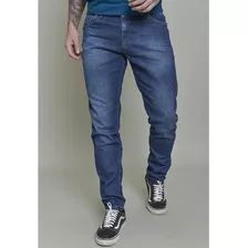 Calça Jeans Skinny Dialogo Estonada Com Bolsos Masculina