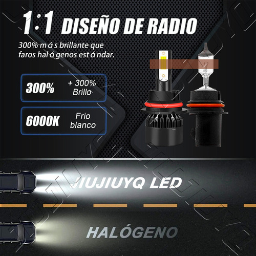 Kit Faros Luz Led 9007 14000lm Para Chevrolet Haz Alta/baja Foto 6