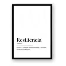 Poster Imprimible Resiliencia Definicion Poster Decorativo