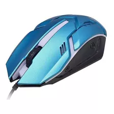 Mouse Gamer Knup Pc Usb 2.0 Led Luminoso 1600dpi 3d Kp-v15 Cor Azul