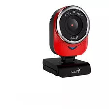 Camára Web Genius Qcam 6000 Fhd 1080p Usb Red