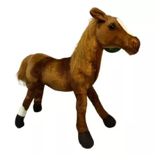 Cavalo Fofo Em Pé Pelucia Realista Decoração Infantil