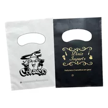 Sacola Plástica Personalizada 16x20 Promoção 500 Unidades.