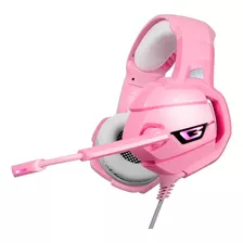 Audífonos Gamer Onikuma K5 Micrófono Auriculares Para Juegos Color Rosa