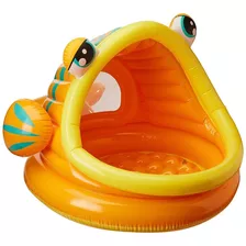 Pileta Infantil Inflable Pescadito Con Techo Intex #57109 