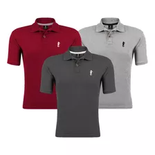 Kit Com 3 Camisa Gola Polo Marine Em Malha Piquet Camiseta