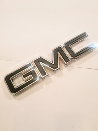 Emblema Parrilla Gmc Sierra Yukon Denali 2007-2019 Neg/cro Foto 2