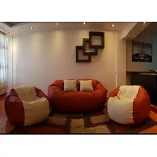 Juego De Sala Puff Sofas Sillas Sillones Casa Departamento 