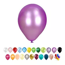 Globos Perlados Violeta 12 Pulgadas X 25 Cotillon Carioca