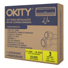 Kit Instalação Ar Split LG Voice Dual Inverter 18.000 - 3mts