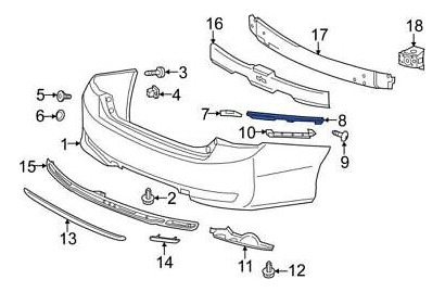 Rear Bumper Bracket For Honda Accord 2013-2017 Right\u0026lef Jjb Foto 3