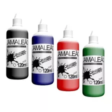 Tinta Caneta Pincel Marcador Quadro Branco 120ml - 04 Unid.