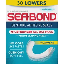 Sea Bond Adhesivo Dentadura Sellos Reduce 30pz Original 