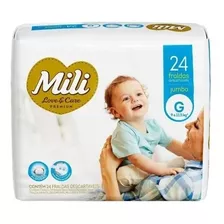 Fralda Infantil Mili Love Care Jumbo G 24 Unidades