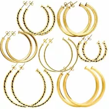 10 Pares Brinco Argola Folheado A Ouro 18k Revenda Atacado