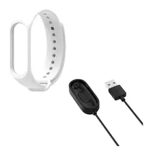 Cabo Carregador Usb Xiami Mi Band 4 + Pulseira Silicone Lisa