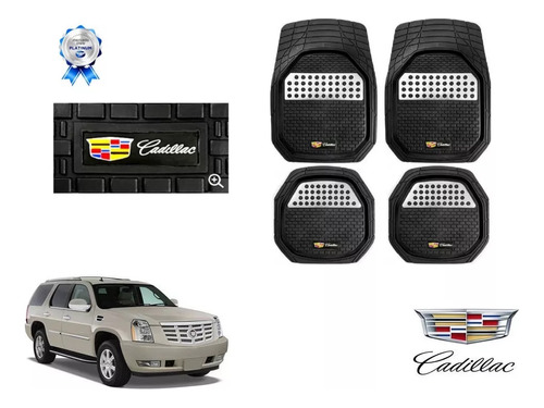 Tapetes 4pz Bandeja 3d Logo Cadillac Escalade 2007 A 2013 14 Foto 3