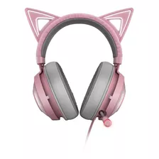 Audífono Gamer Razer Kraken Kitty Edition, Color Quartz Con Luz Rgb