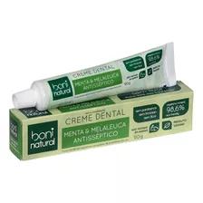 Pasta De Dente 90gr Sabor Menta E Melaleuca Creme Dental Sem Flúor E Antisséptico Boni Natural