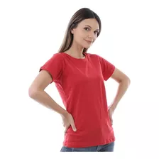 Camiseta Feminina Básica 100% Algodão Caimento Perfeito