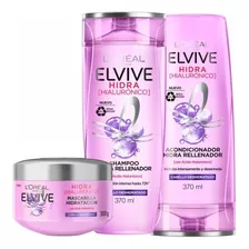 Elvive Hidra Hialu Shampoo + Acond 370ml + Mascarilla 300ml