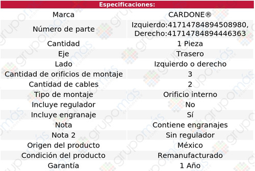 1 Motor Elevacin Ventana Tras Protege5 Del 2002 Al 2003 Foto 4