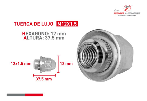 Tuerca Rin Cromada Para Mitsubishi Outlander De 2001 A 2023 Foto 2