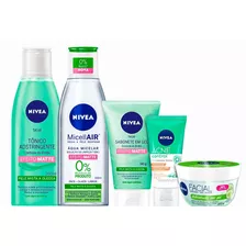 Kit Completo Nivea Efeito Matte Controle De Brilho - 5 Itens