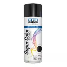 Tinta Spray Super Color Uso Geral Preto Brilhante Tek Bond