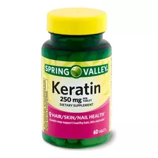 Keratin Spring Valley 250 Mg , 60 Tabletas