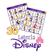 Loteria Disney. Día Del Niño. Imprimible Digital 30 Cartas