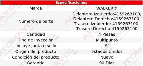 4-inyectores Combustible Walker Ford C-max 2.0l 4 Cil 13-18 Foto 2