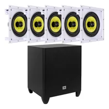 Kit 5.1 Home Theater Jbl Ci6s Plus + Sub Ativo Jbl Ci8p