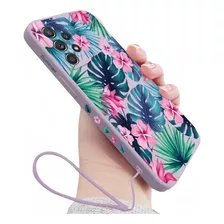 Funda Para Motorola De Líquida Microfibra Tropical + Correa