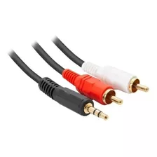 Cable Auxiliar 2x1 Rca A Jack 3.5mm Hp 1.5 Metros