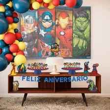 Kit Festa Fácil Herois Os Vingadores Marvel Decoração