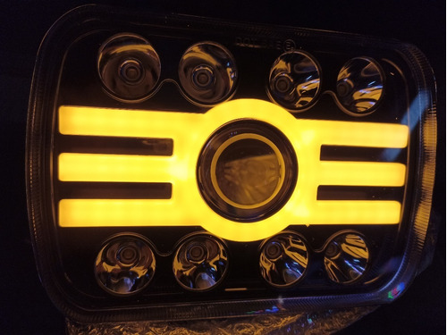 Faro Led Blanco Y Ambar Lupa Ford F150 Pick Up Foto 7