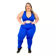 Conjunto Academia Calça Legging E Top Plus Size