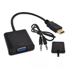 Cabo Conversor Adaptador Hdmi Para Vga Com Saída P2 Áudio