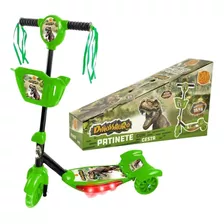 Patinete Musical Com Cesta Dinossauro - Dm Toys