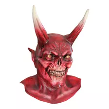 Máscara Diablo Demonio Cuernos Halloween Terror Látex